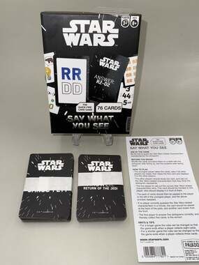 STAR WARS Card Game Say What You See Quick Fire Catch Phrase Paladone Complete